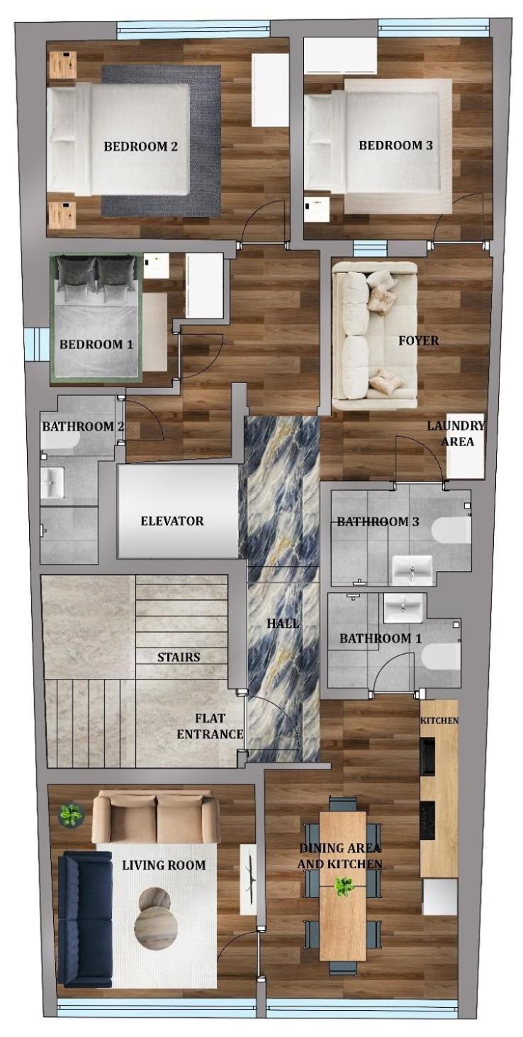 Stunning 3br 3bathroom 3ac Near Metro D4 Daire İstanbul